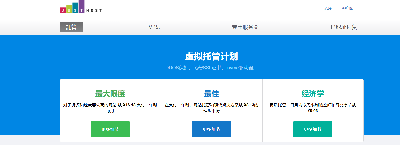 justhost怎么样？香港VPS简单测评